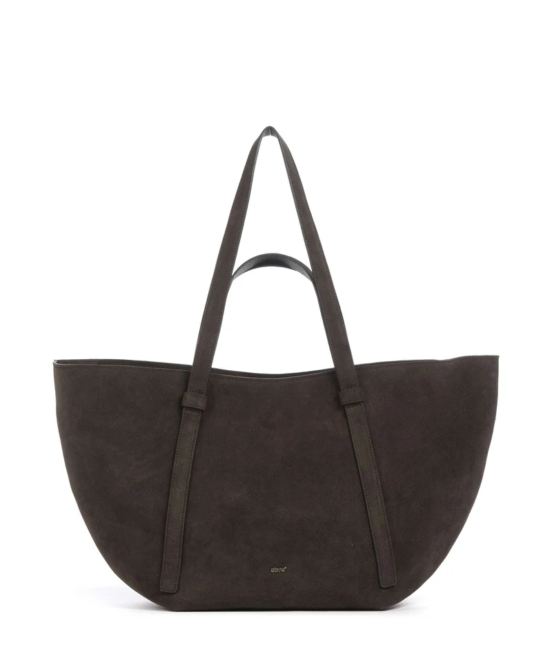 Abro Suede Cosmo Large Bolsa shopping dark brown
