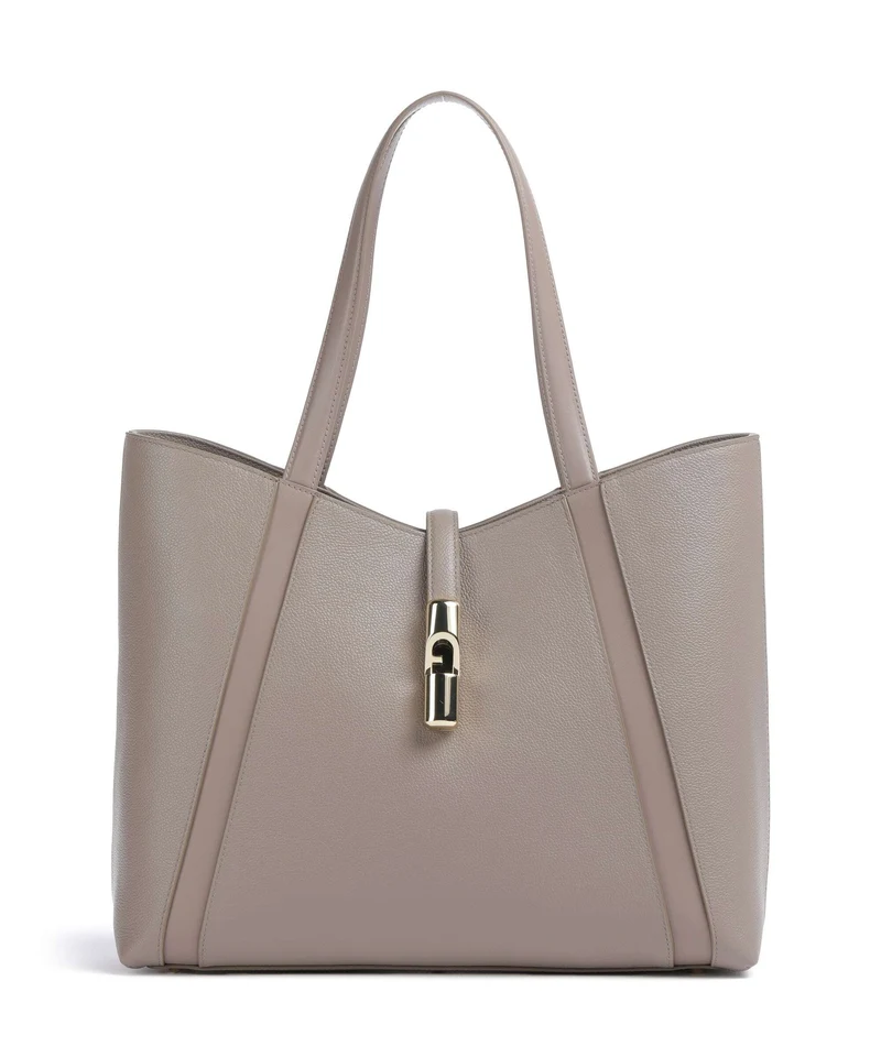 Furla Goccia L Bolsa shopping stucco gray/mauve