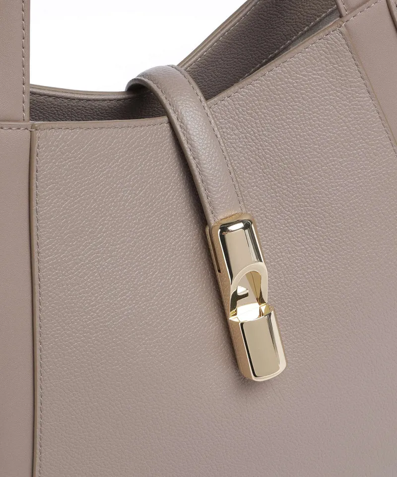 Furla Goccia L Bolsa shopping stucco gray/mauve