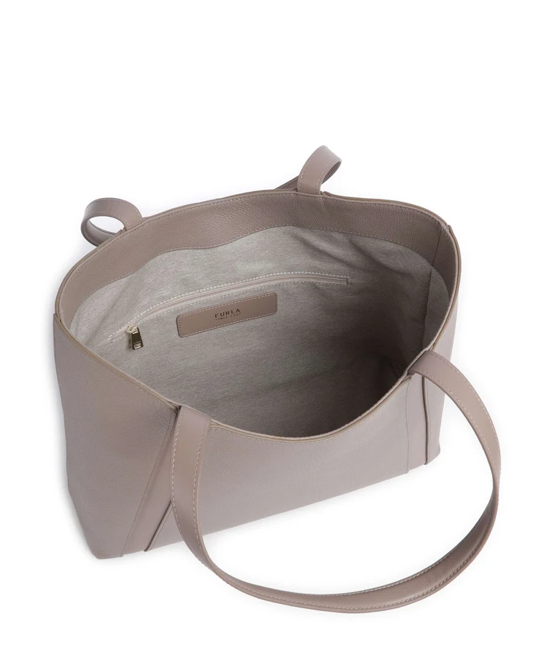 Furla Goccia L Bolsa shopping stucco gray/mauve