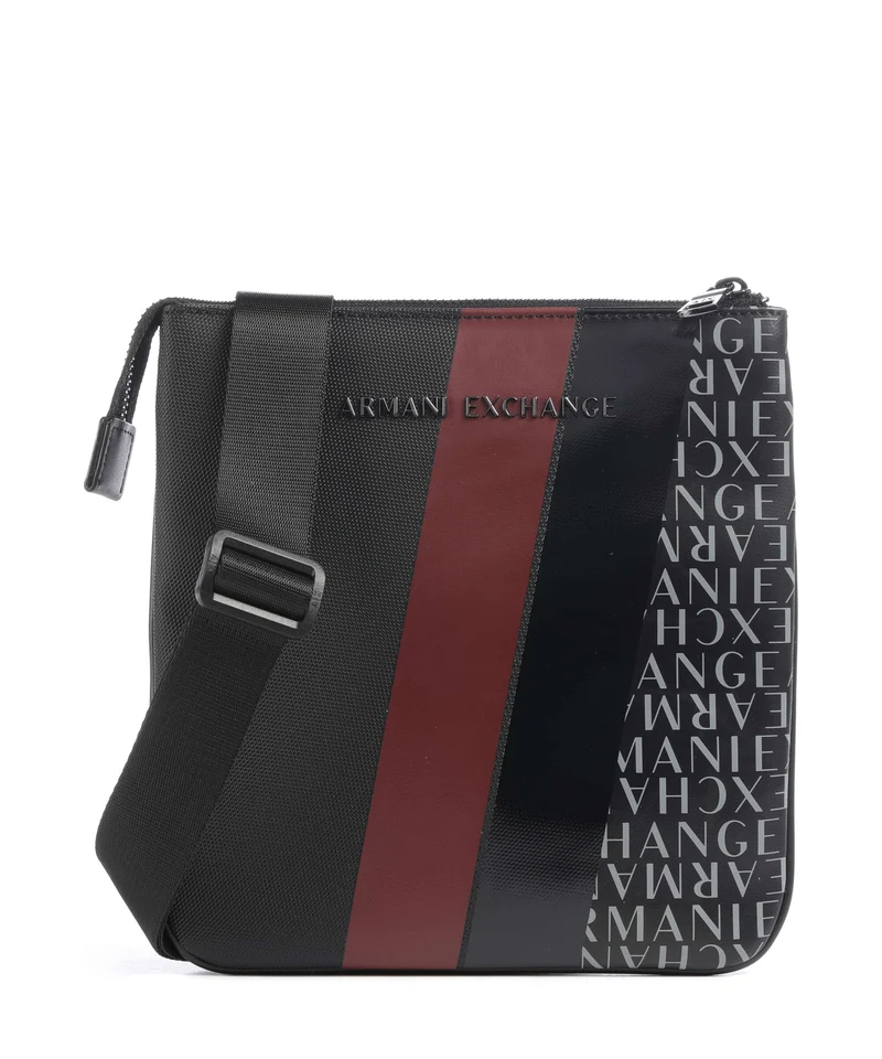Armani Exchange Dylan Bandolera black/pomegranate/black shiny