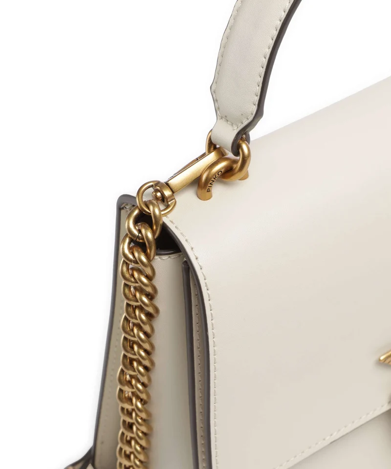 Pinko Love One Classic Bolso de mano bianco seta/antique gold