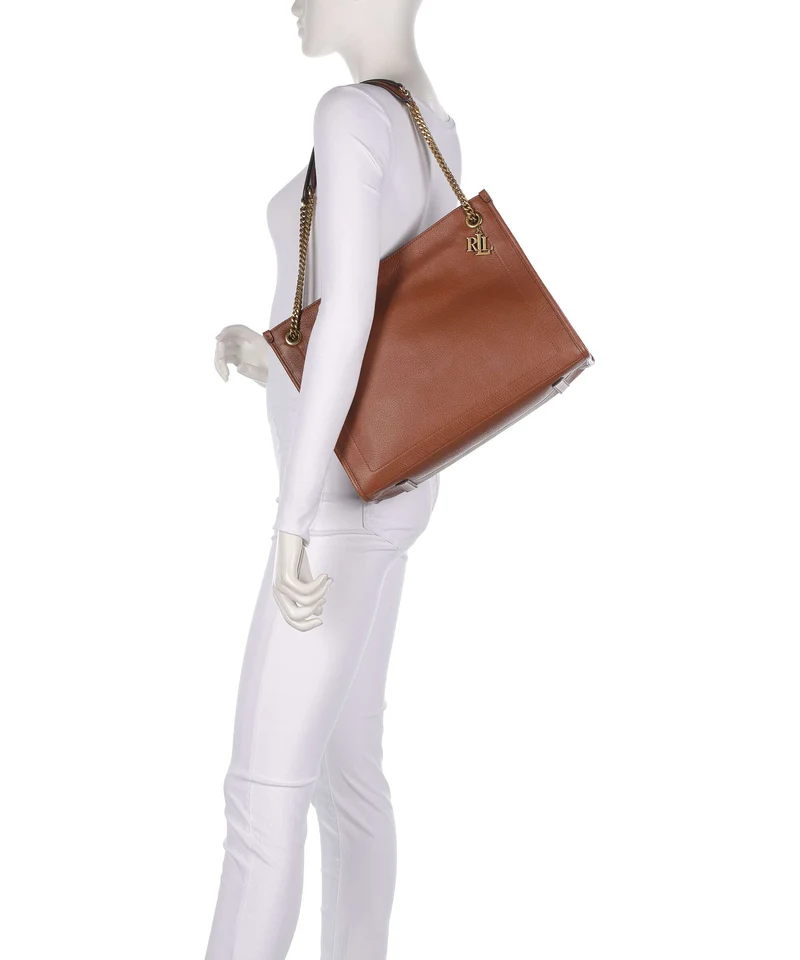 Lauren Ralph Lauren Bradley Large Bolsa shopping lauren tan