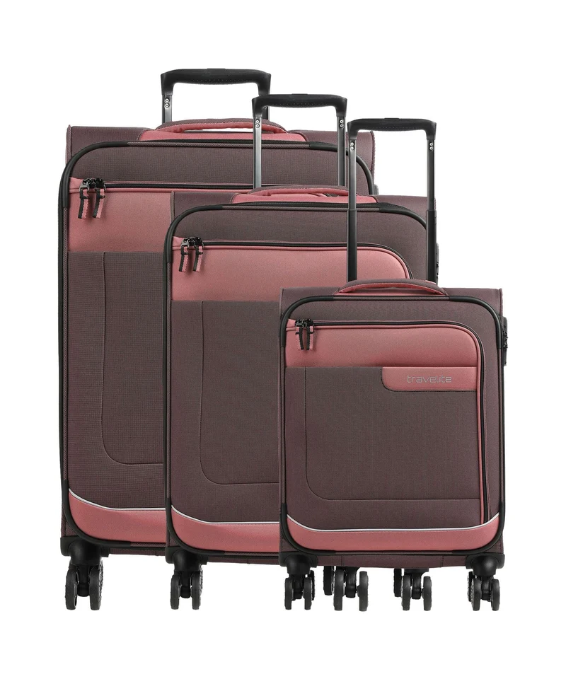 Travelite Viia Juego de maletas (4 ruedas) frühlingsrose