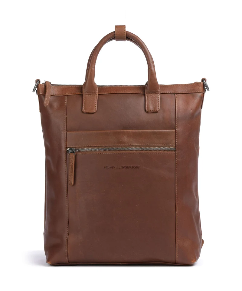 The Chesterfield Brand Wax Pull Up Cow Luisa Bolso mochila cognac