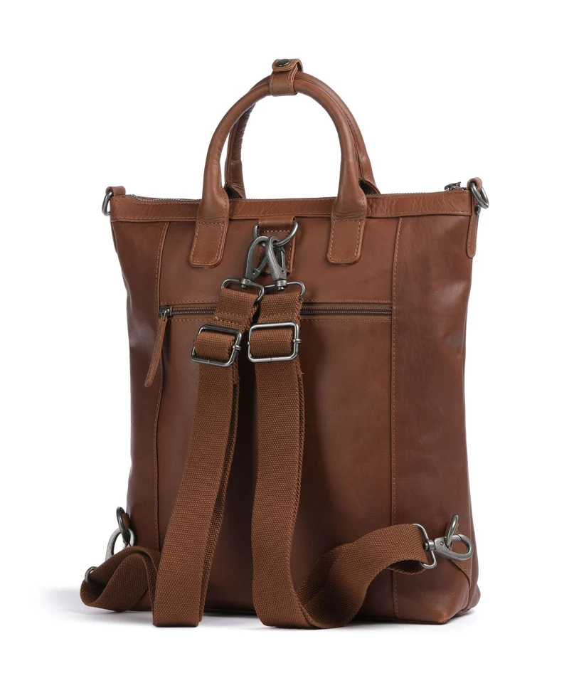 The Chesterfield Brand Wax Pull Up Cow Luisa Bolso mochila cognac