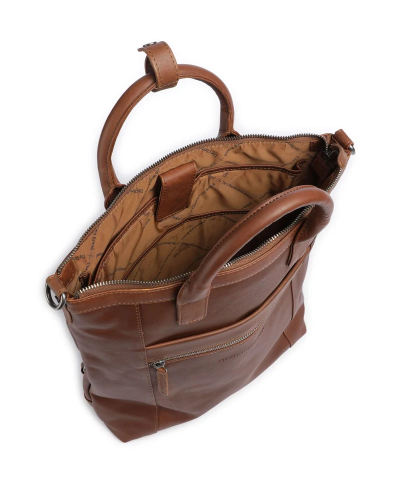The Chesterfield Brand Wax Pull Up Cow Luisa Bolso mochila cognac