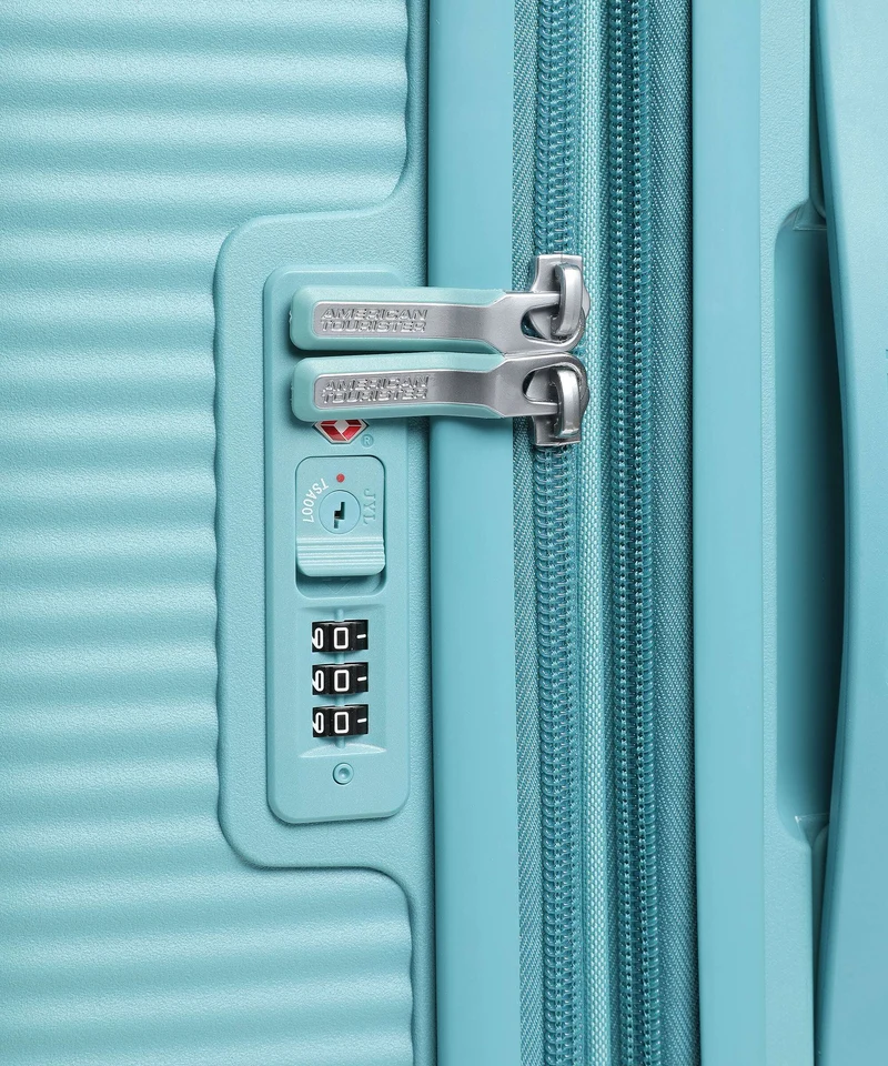 American Tourister Soundbox Maleta con 4 ruedas turquoise tonic