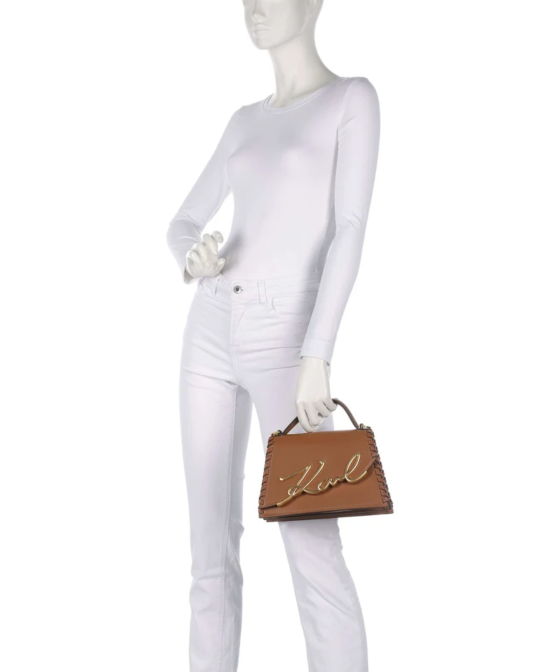 Karl Lagerfeld K/Signature 2.0 Bolso de mano dark tan