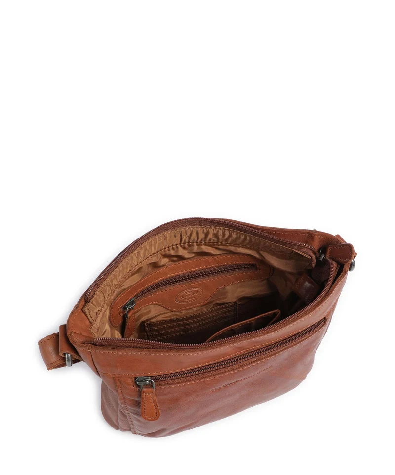 The Chesterfield Brand Washed Waxed Cow Aston Bandolera cognac