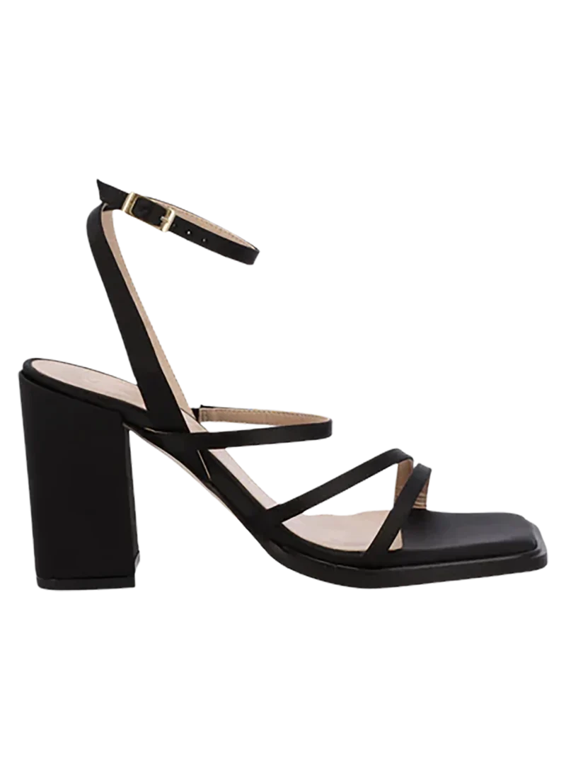 Alexa Silky Black Sandals