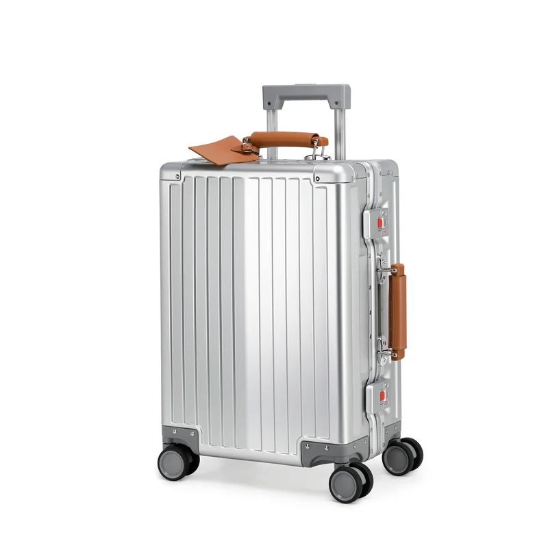 GREENWICH set de maletas Aluminio con asa Piel Vegana NEW YORK 2.0