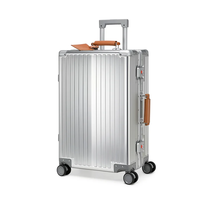 GREENWICH set de maletas Aluminio con asa Piel Vegana NEW YORK 2.0