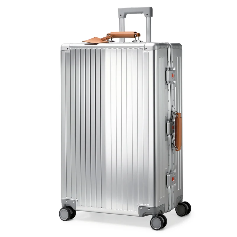 GREENWICH set de maletas Aluminio con asa Piel Vegana NEW YORK 2.0