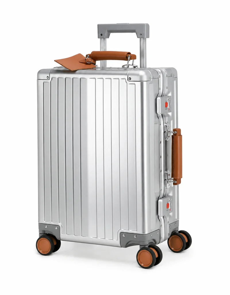 GREENWICH set de maletas Aluminio con asa Piel Vegana NEW YORK 2.0