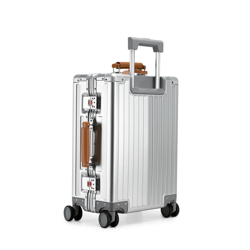 GREENWICH Maleta grande Aluminio con asa Piel Vegana NEW YORK 2.0
