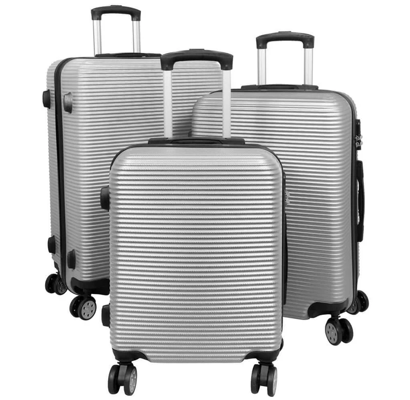 ABS Kofferset 3tlg 'Malaga' silber