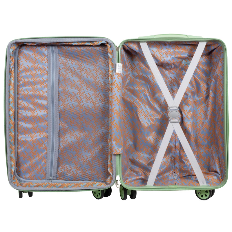 Handgepäck Boarding-Koffer Größe 55cm Hartschale Portofino grün