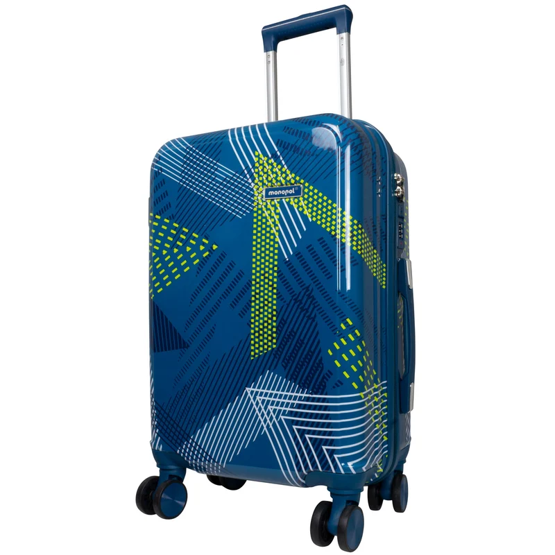 Handgepäck Boarding-Koffer Größe 55cm Hartschale Motivkoffer Ravenna blau
