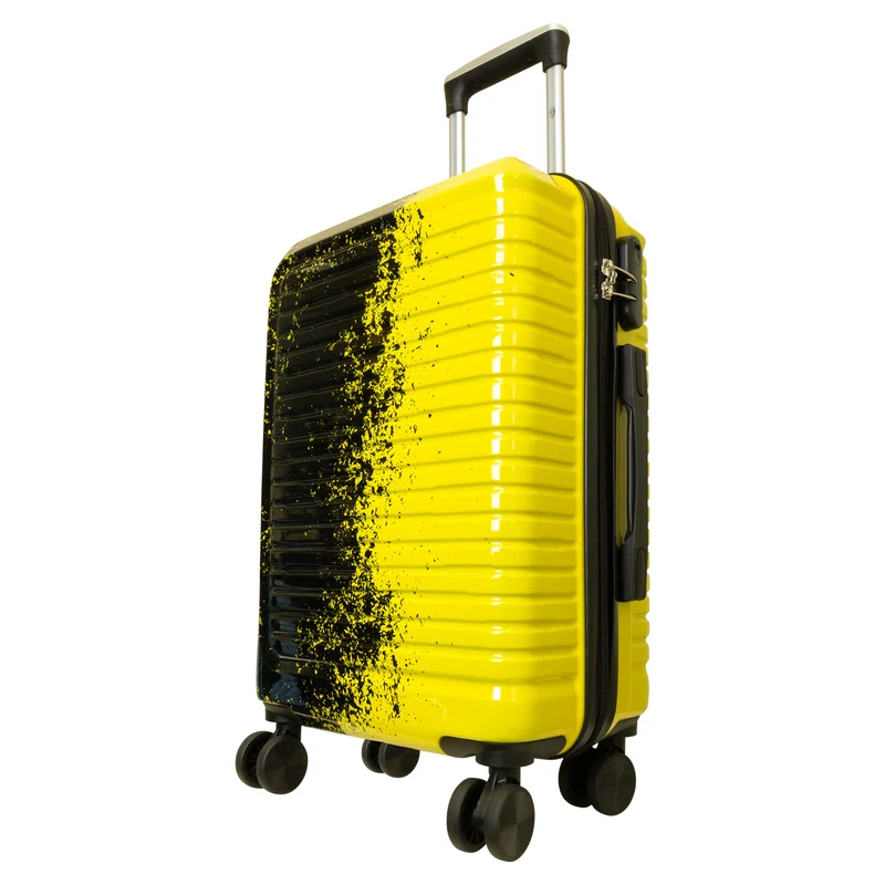 Handgepäck Boarding-Koffer Größe 55cm Hartschale Motivkoffer Sierra gelb-schwarz