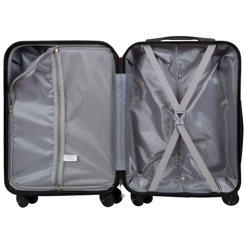 Handgepäck Boarding-Koffer Größe 55cm Hartschale Motivkoffer Ravenna schwarz