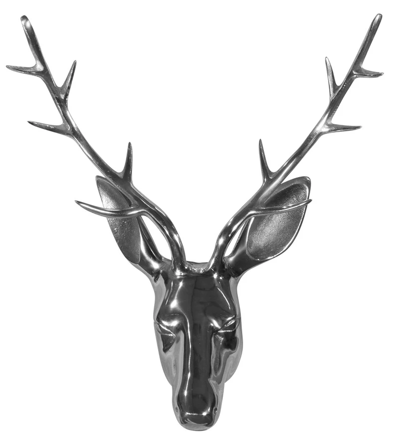 Aluminium Jagdtrophäe Hirsch 46cm