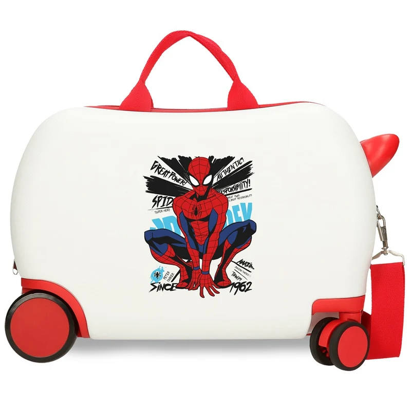 MALETA INF.ABS 4R.(2 MULTI.) 45CM. SPIDERMAN AMAZING BLANCO