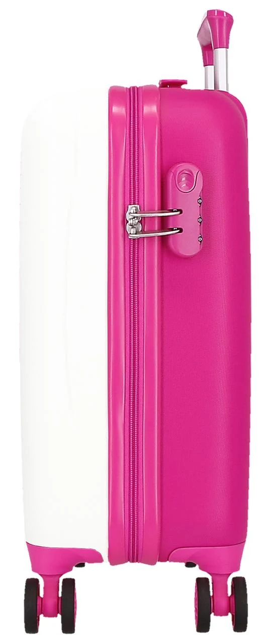 4281316 TROLLEY ABS 50 CM.4R. KUROMI CANDIES BLANCO-FUCSIA