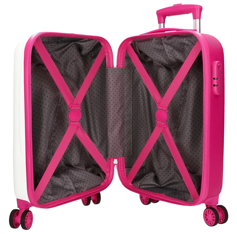 4281316 TROLLEY ABS 50 CM.4R. KUROMI CANDIES BLANCO-FUCSIA