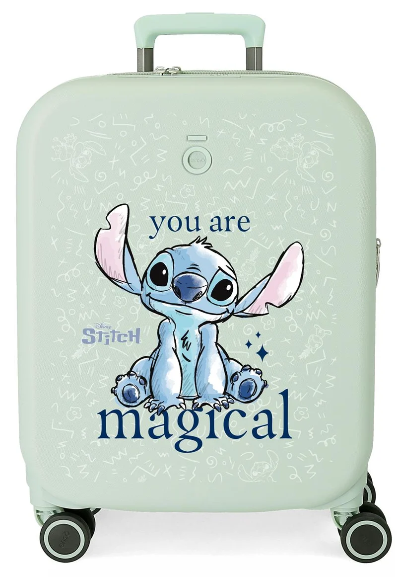 3859127 TROLLEY ABS 55CM.4R.STITCH YOU ARE MAGICAL MENTA