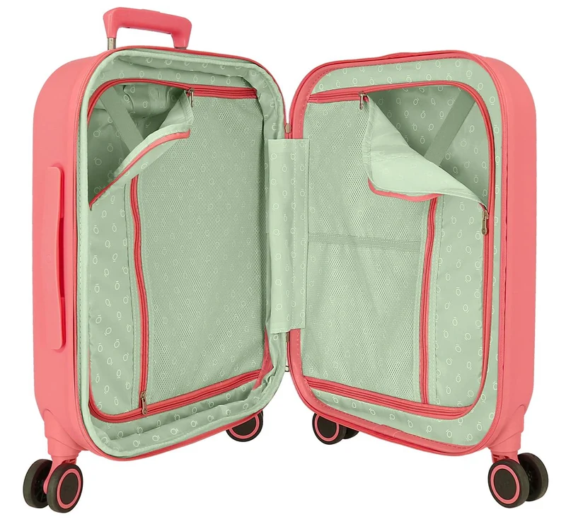 3859126 TROLLEY ABS 55CM.4R.STITCH YOU ARE MAGICAL CORAL