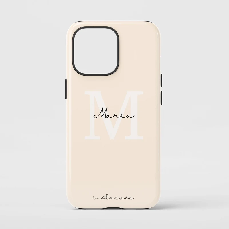 Capa Premium Glossy Initials Nude