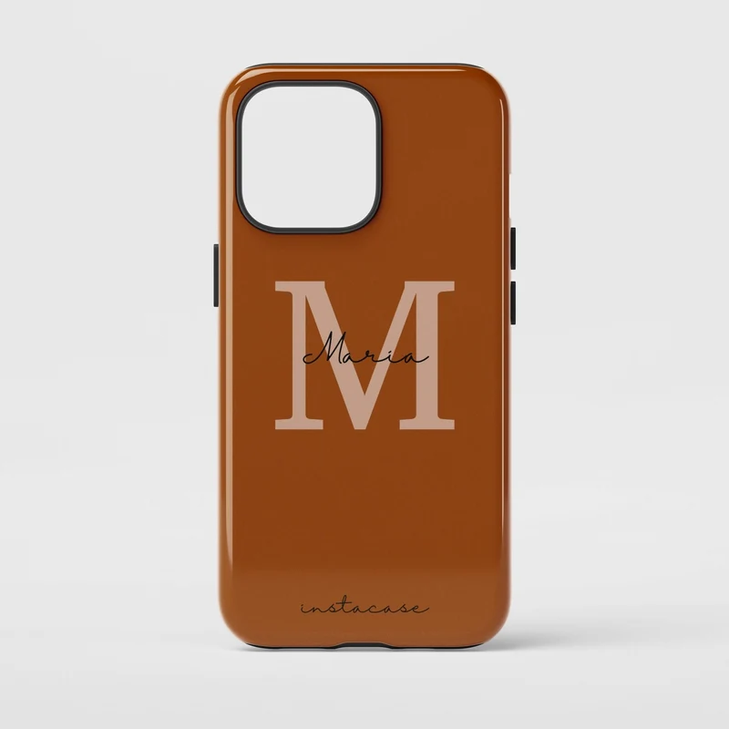 Capa Premium Glossy Initials Tijolo