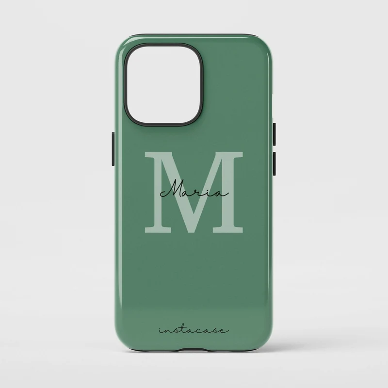 Capa Premium Glossy Initials Verde