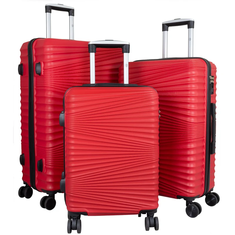 ABS Kofferset 3tlg 'Luxor' rot