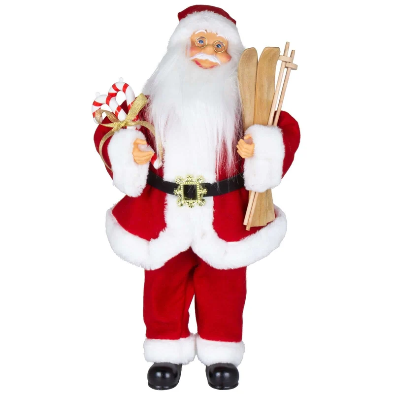 Animierter Santa 45cm, mechanische Spieluhr, VE-6