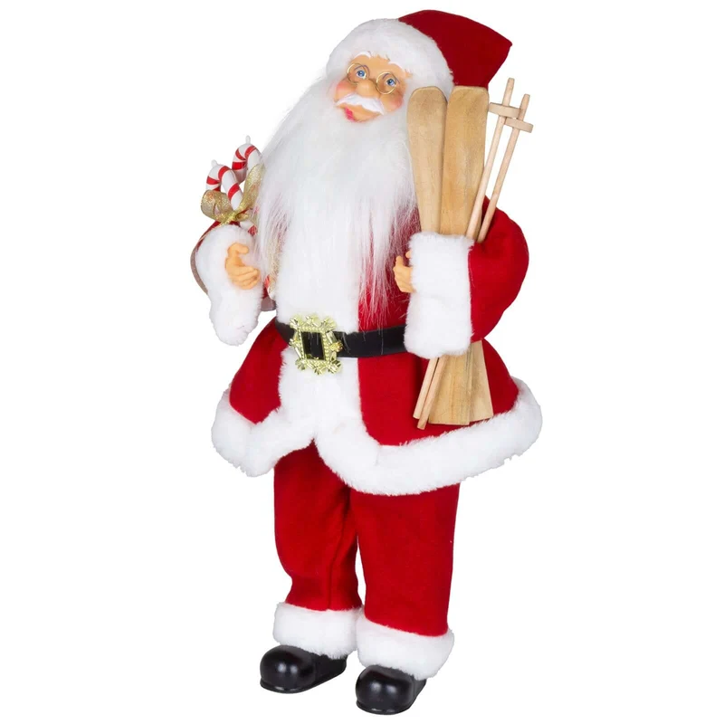 Animierter Santa 45cm, mechanische Spieluhr, VE-6