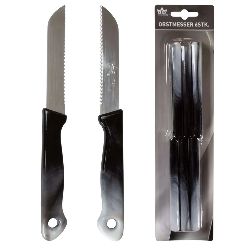 6er-Set Allzweckmesser-schwarz, VE-96