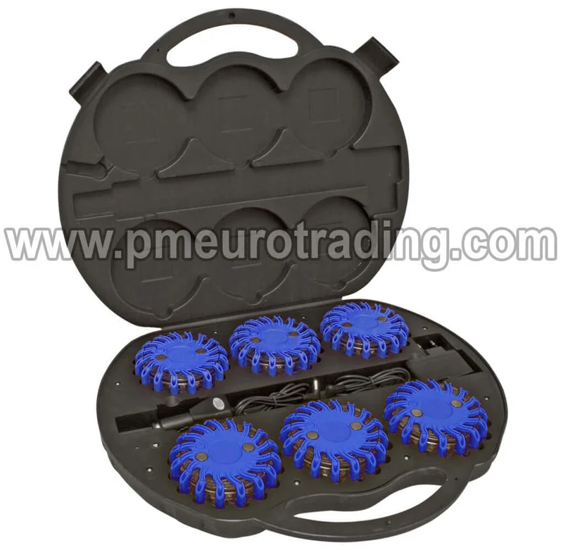 LED NOTFALLLEUCHTE-KOFFER 6-TLG. BLAU / VE-4