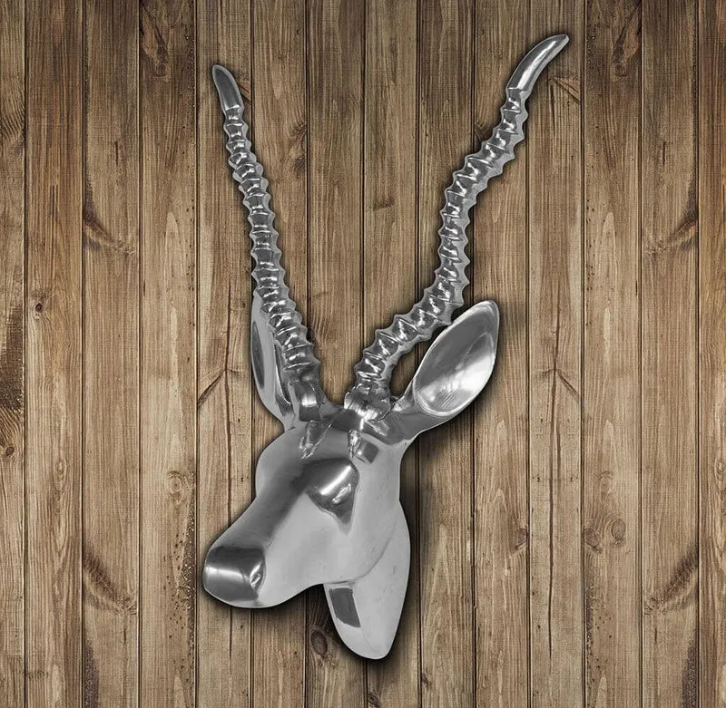 Alu Wanddekoration Gazelle 31x28x13cm
