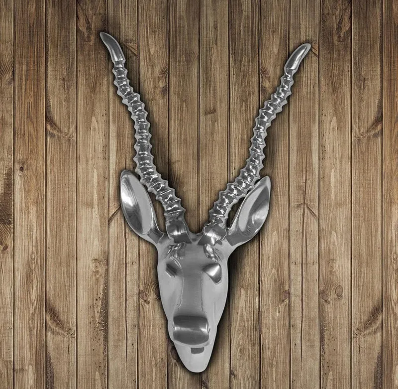 Alu Wanddekoration Gazelle 31x28x13cm