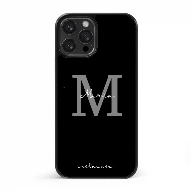 Capa Compact Initials Preto
