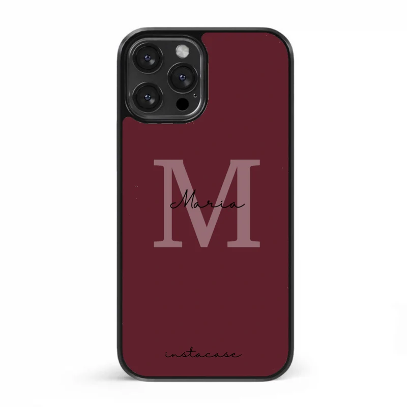 Capa Compact Initials Bordo