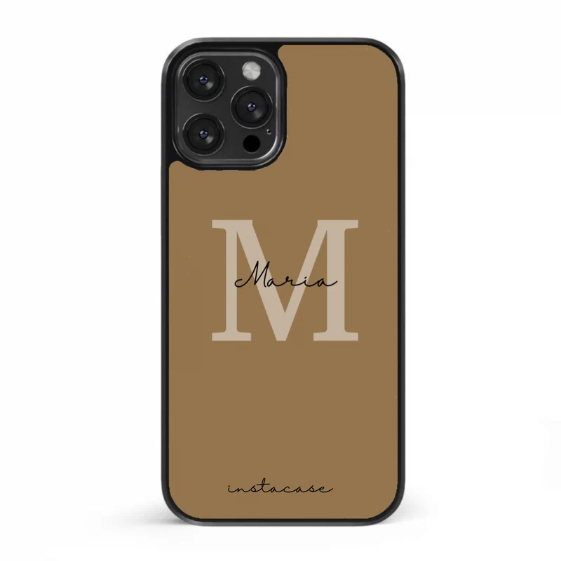Capa Compact Initials Castanho