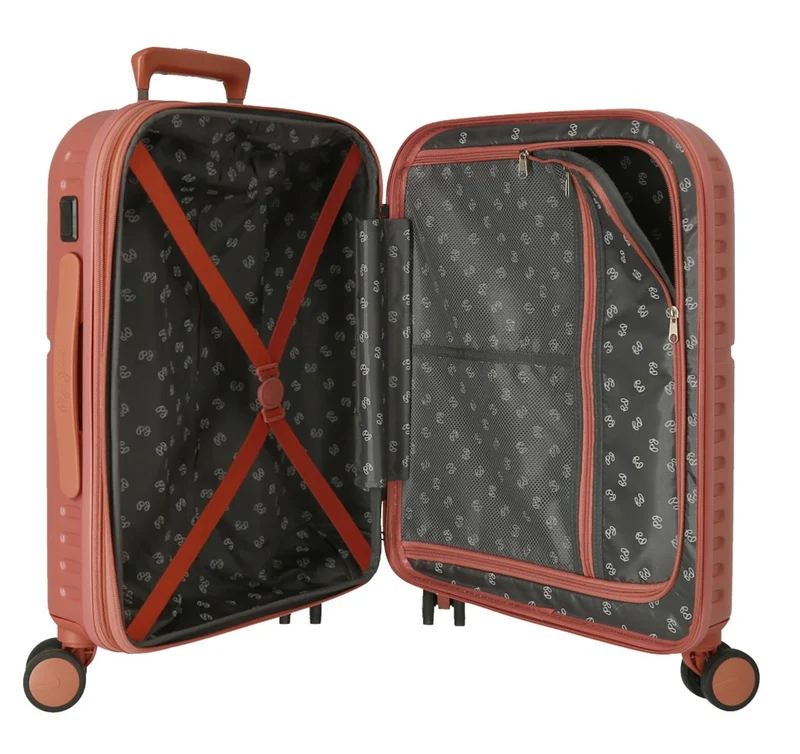 7688626 TROLLEY ABS 55CM. C/EXP. 4R. PJL HIGHLIGHT TERRACOTA