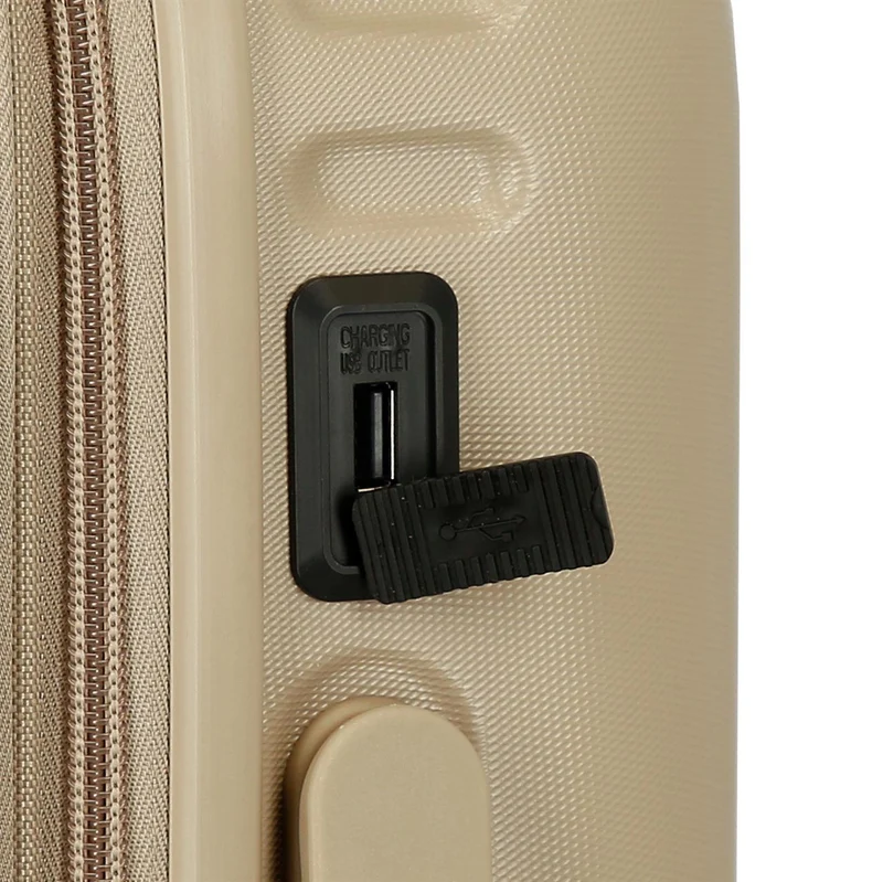 7698638 TROLLEY ABS 55CM. C/EXP. 4R. PJL ACCENT BEIGE CHAMPA
