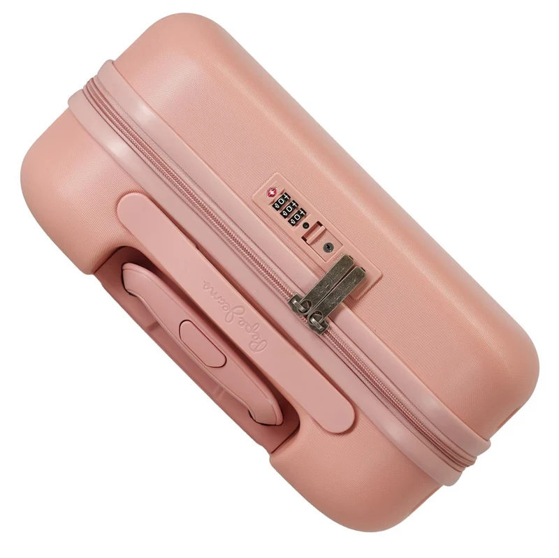 6439124 TROLLEY ABS 55CM. 4R. PJL LAILA ROSA CLARO