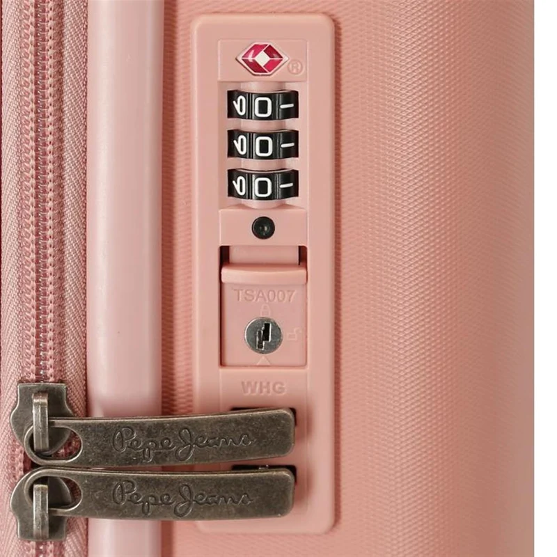 6438624 TROLLEY ABS 55CM. C/EXP. 4R. PJL LAILA ROSA CLARO