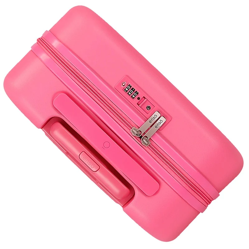 3859125 TROLLEY ABS 55CM.4R.STITCH YOU ARE MAGICAL FUCSIA