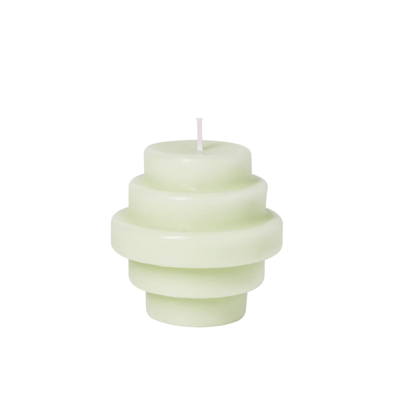 Candle Sculpture Templo (ash Green)